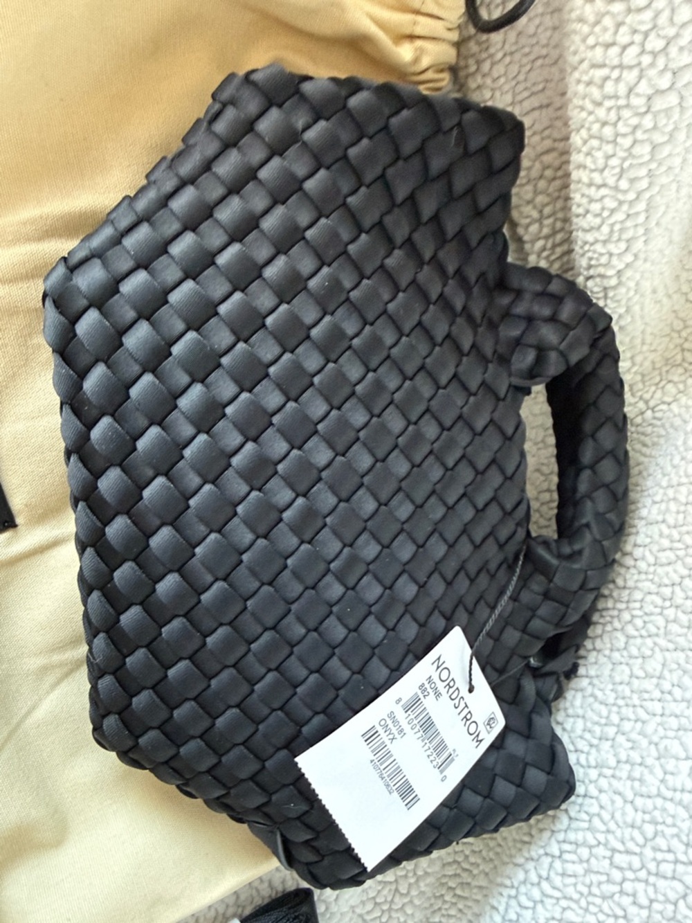 Naghedi Onyx mini tote Woven Crossbody Bag with Dust Bag and pouch - Picture 3 of 6